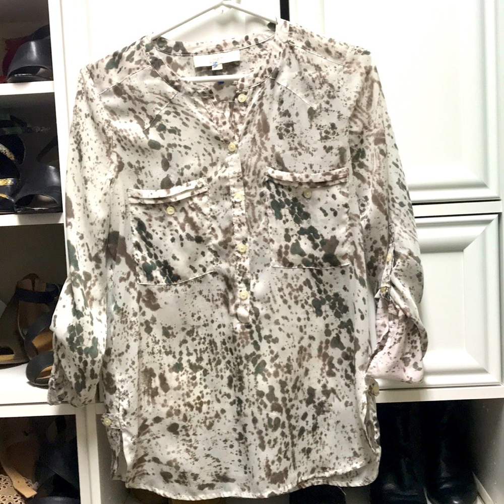 Loft long sleeve blouse multi color